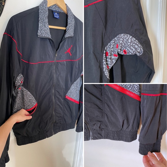 EUC NIKE AIR JORDAN retro style full zip windbreaker light jacket, size S - Picture 8 of 16